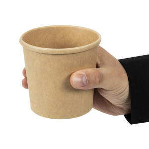 Recycelbare mikrowellengeeignete Kraft-Suppenschalen 350ml - Packung mit 500 - Colpac