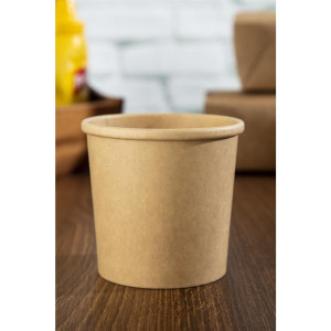 Recycelbare mikrowellengeeignete Kraft-Suppenschalen 350ml - Packung mit 500 - Colpac