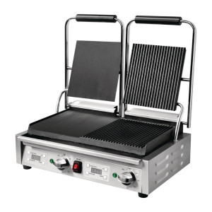 Doppelseitiger Kontaktgrill, links glatt und rechts gerillt - Buffalo