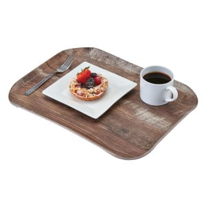 Century dark oak wood effect polyester tray - 330 x 430mm - Cambro - Fourniresto