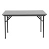 Table Rectangulaire Pliante Grise En Abs - 1220Mm - Bolero - Fourniresto