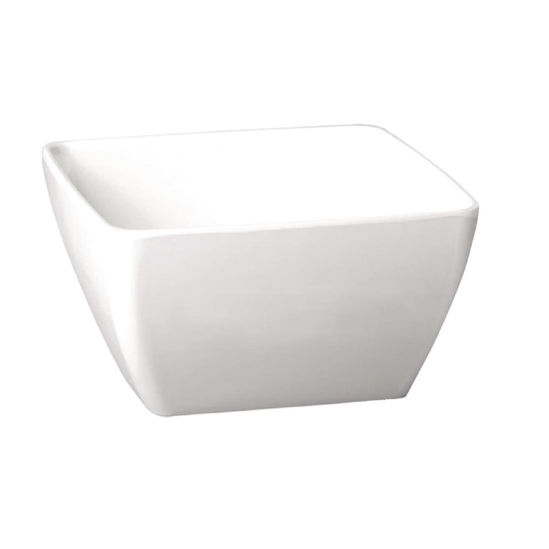 Square Melamine Bowl Pure White - 90mm - APS - Fourniresto