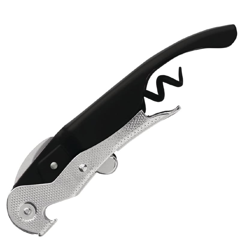 Professional Black Sommelier Corkscrew - FourniResto - Fourniresto