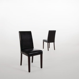 Black Faux Leather Chairs - Bolero - Fourniresto