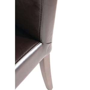 Dark Brown Faux Leather Chairs - Bolero - Fourniresto