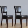 Comfortable Dark Brown Faux Leather Chairs - Bolero - Fourniresto