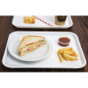 Plastik Fast-Food Tablett Weiß 345 x 265mm - Olympia KRISTALLON - Fourniresto