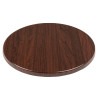 Round Dark Brown Table Top - 600mm - Bolero