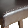 High bar stool with backrest in faux leather - Dark brown - Bolero - Fourniresto