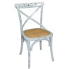 Wooden Chairs with Crossed Backrest - Blue - Bolero - Fourniresto