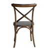 Walnut-colored chairs with crossed back - Bolero - Fourniresto