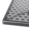 Square Perforated Steel Bistro Table - Black - 700mm - Bolero - Fourniresto