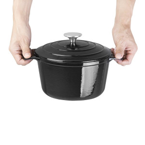 Runde schwarze Cocotte - 3,2L - Vogue