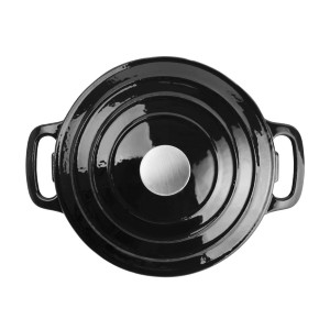 Runde schwarze Cocotte - 3,2L - Vogue