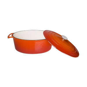 Large Oval Orange Dutch Oven - 6L - Vogue