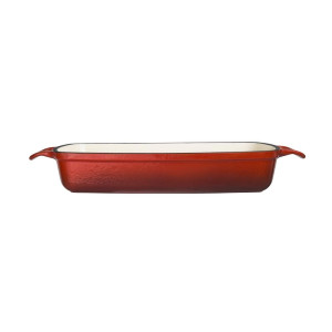 Rechteckige Gusseisenpfanne Rot - 2,8L - Vogue