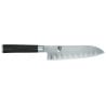 Santoku Messer mit Damaszener Kullenschliffklinge Shun 18 cm - Japanische Messer KAI