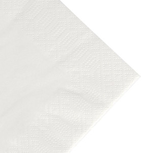 Serviettes Déjeuner Ouate Blanches Compostables - 3 Plis - 400 x 400 - Lot de 1000 - FourniResto