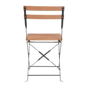 Chaises bistro en imitation bois - Lot de 2 - Bolero - Fourniresto