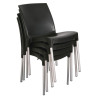 Chaises bistro empilables noires - Lot de 4 - Bolero