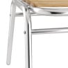 Ash and aluminum bistro chairs - Set of 4 - Bolero - Fourniresto