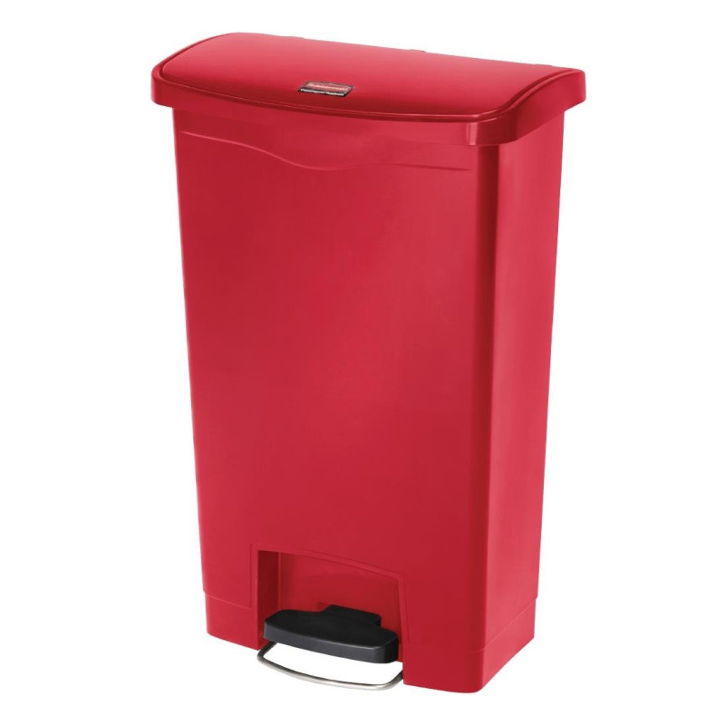 Mülleimer mit Pedal vorne Slim Jim Rot - 50L - Rubbermaid