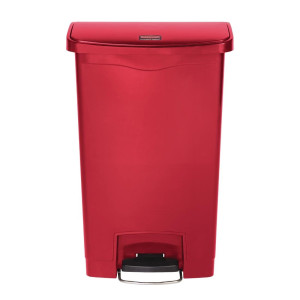 Mülleimer mit Pedal vorne Slim Jim Rot - 50L - Rubbermaid