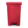 Poubelle À Pédale Frontale Slim Jim Rouge- 50L - Rubbermaid