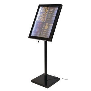 Beleuchtetes LED-Display Schwarz - Securit - Fourniresto