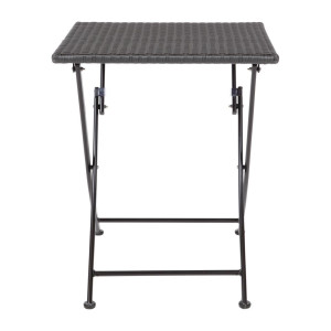 Folding square rattan table - 600mm - Bolero - Fourniresto