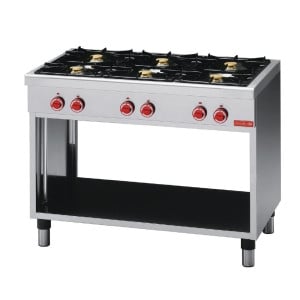 6 intense gas flames - Gastro M - Fourniresto