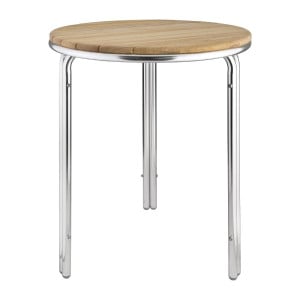 Table ronde en frêne et aluminium 600mm - Bolero - Fourniresto