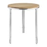 Round table in ash and aluminum 600mm - Bolero - Fourniresto