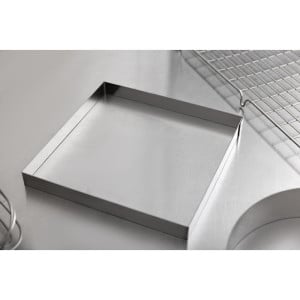 Quadratischer Tortenring aus Edelstahl - L 200 x B 200mm - De Buyer