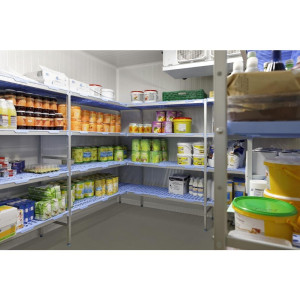 Modular Shelving in Corner 4 Levels - W 1251 x D 400mm - Tournus