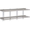 Stainless steel wall shelf without brackets 2000 x 400mm - Gastro M - Fourniresto