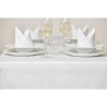 White tablecloth with satin band 1370 x 1370mm - Mitre Luxury - Fourniresto