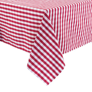 Rote karierte quadratische Tischdecke aus Polyester 1780 x 1780mm - Mitre Essentials - Fourniresto