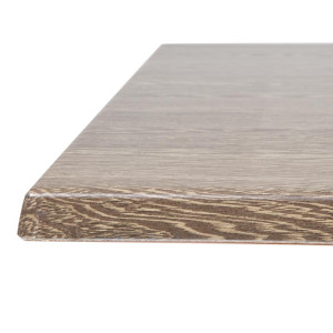 Square Table Top with Aged Wood Effect - L 700 x W 700mm - Bolero