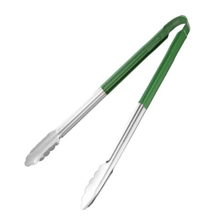 405mm green serving tongs - Vogue - Fourniresto