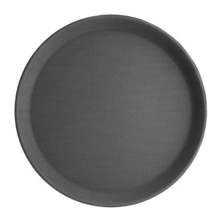 Plateau antidérapant en fibre de verre rond noir 280mm - Olympia KRISTALLON - Fourniresto