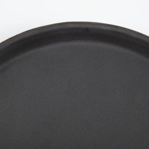 Non-slip round black fiberglass tray 280mm - Olympia KRISTALLON - Fourniresto