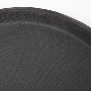 Non-slip round black fiberglass tray 356mm - Olympia KRISTALLON - Fourniresto