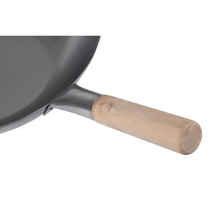 Wok en Acier Doux  - 35,6 cm - Vogue - Fourniresto