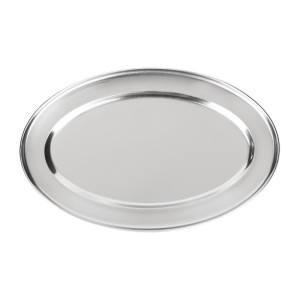 Oval stainless steel serving dish - 450mm - Olympia - Fourniresto