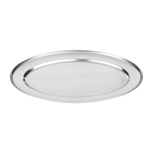 Oval stainless steel serving dish - 450mm - Olympia - Fourniresto