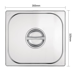 Stainless Steel Lid - GN 2/3 - Vogue - Fourniresto