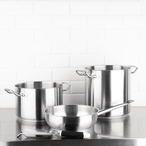 Stainless Steel Saute Pan - Ø 240 mm - Vogue