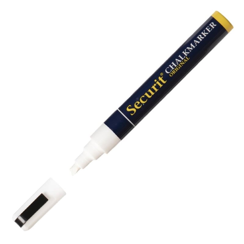 Chalk marker 6mm white - Securit - Fourniresto