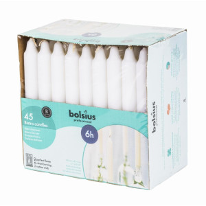 Bougies bistro 177mm blanches - FourniResto - Fourniresto